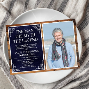 The Man The Myth The Legend 60th Birthday Invitation