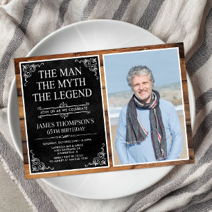 The Man The Myth The Legend 65th Birthday Invitation