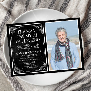 The Man The Myth The Legend 65th Birthday Invitation