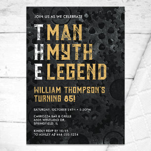 The Man The Myth The Legend 85th Birthday Invitation