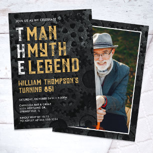 The Man The Myth The Legend 85th Photo Birthday Invitation
