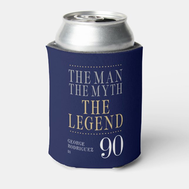 The Man The Myth The Legend 90th Birthday Can Cooler (Can Back)