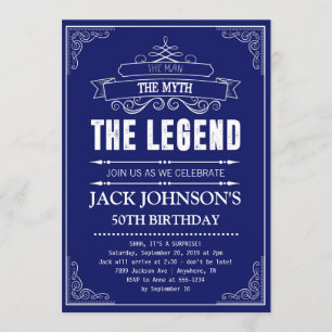 The Man The Myth The Legend Birthday Invitation