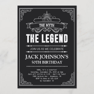 The Man The Myth The Legend Birthday Invitation