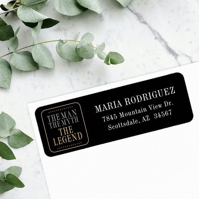 The Man The Myth The Legend Black Return Address (Creator Uploaded)