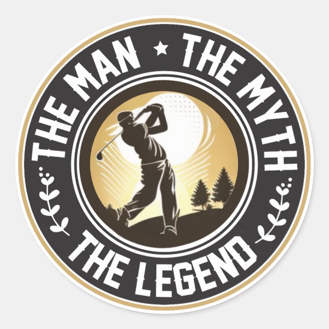 The Man The Myth The Legend Classic Round Sticker (Front)