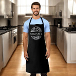 The Man The Myth The Legend Custom Name Apron<br><div class="desc">Cook up a storm with the custom 'The Man, The Myth, The Legend' adult apron! Personalize it with their name for a one-of-a-kind gift that adds a touch of humour to their kitchen adventures. Made from durable, high-quality fabric, this apron offers both style and practicality while protecting clothes from spills...</div>