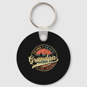 The Man The Myth The Legend Distressed Fathers Day Keychain