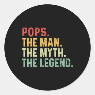 The Man The Myth The Legend Fathers Day Gift 2  Classic Round Sticker