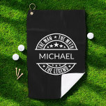 The Man The Myth The Legend Funny Custom Name  Golf Towel<br><div class="desc">Celebrate the golfer in your life with the custom 'The Man, The Myth, The Legend' golf towel! Personalize it with their name for a unique and functional gift that adds humour and flair to their golf game. Made from soft, durable fabric, this towel is perfect for keeping clubs clean while...</div>
