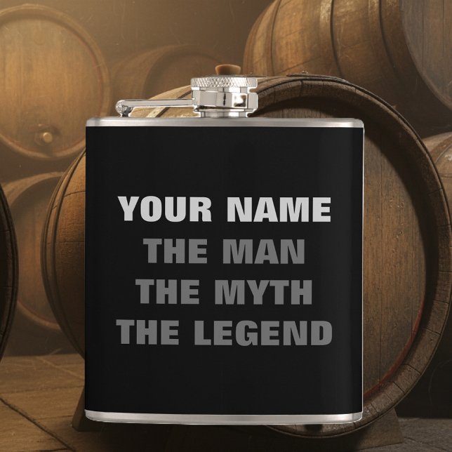 The man the myth the legend | Personalized flask (legendary flask the man myth legend)