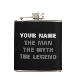 The man the myth the legend   Personalized flask