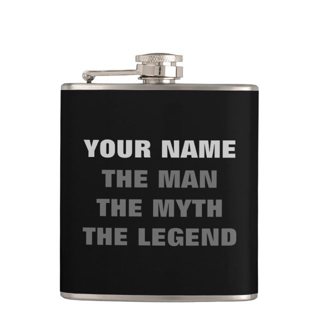 The man the myth the legend | Personalized flask (Front)