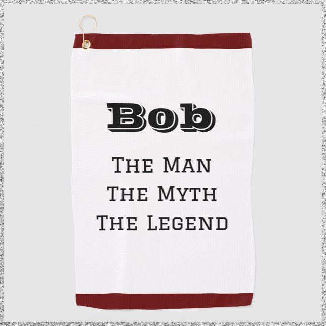 The Man The Myth The Legend Personalized Golf Towel (Creator Uploaded)