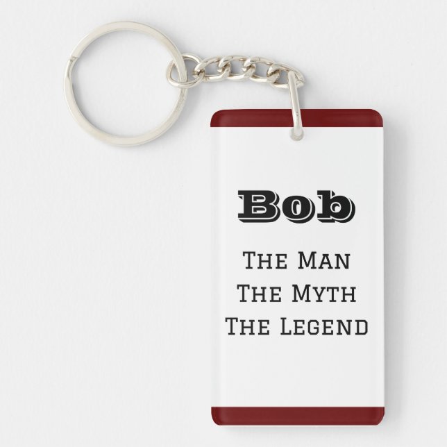 The Man The Myth The Legend Personalized Keychain (Front)