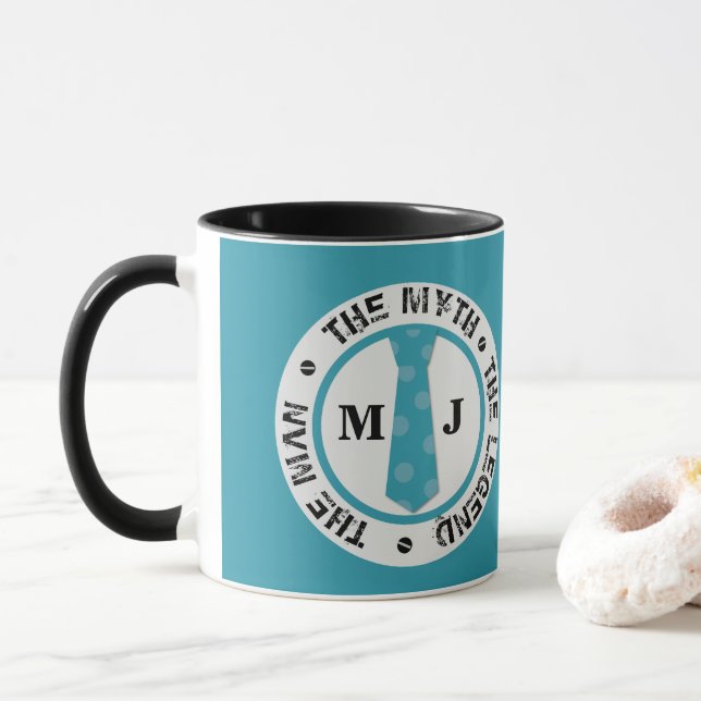 The man the myth the legend personalized name mug (With Donut)