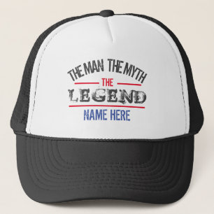 THE MAN THE MYTH THE LEGEND PERSONALIZED TRUCKER HAT
