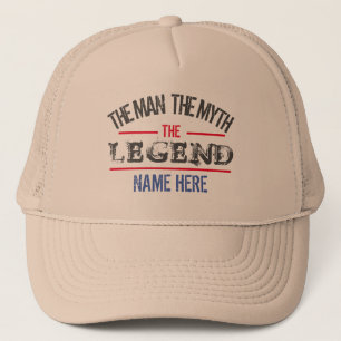 THE MAN THE MYTH THE LEGEND PERSONALIZED TRUCKER HAT