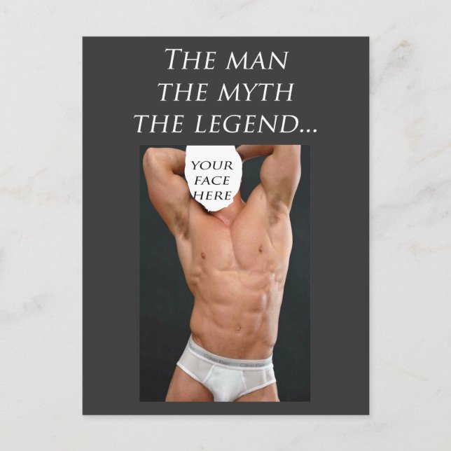 The Man, the Myth, the Legend template Postcard (Front)