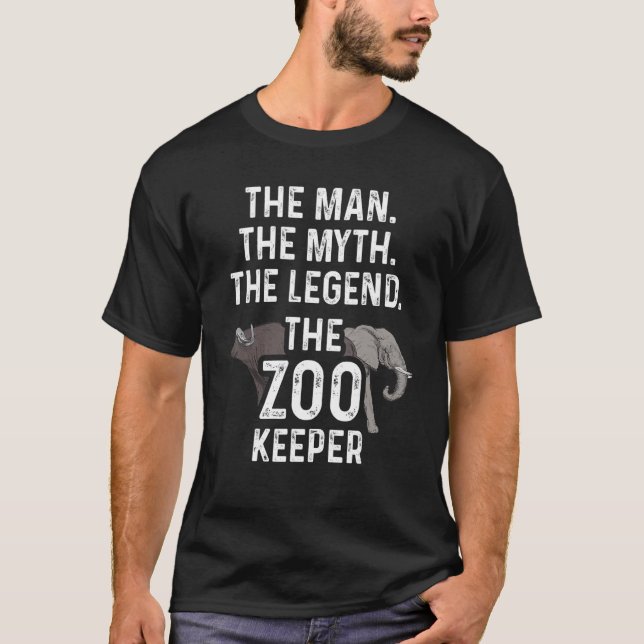 The Man The Myth The Zoo Keeper Animal Lover Zooke T-Shirt (Front)