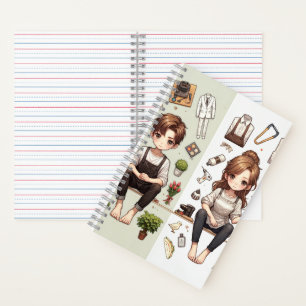 The man, the woman ver.1 5.5x8.5" Spiral Noteboook Notebook