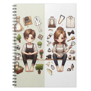 The man, the woman ver.1 Spiral Photo Notebook