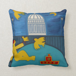 The Man Under the Bridge 2006 Throw Pillow