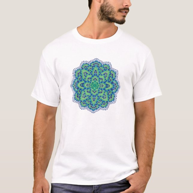 The Mandala-Cool Emerald T-Shirt (Front)
