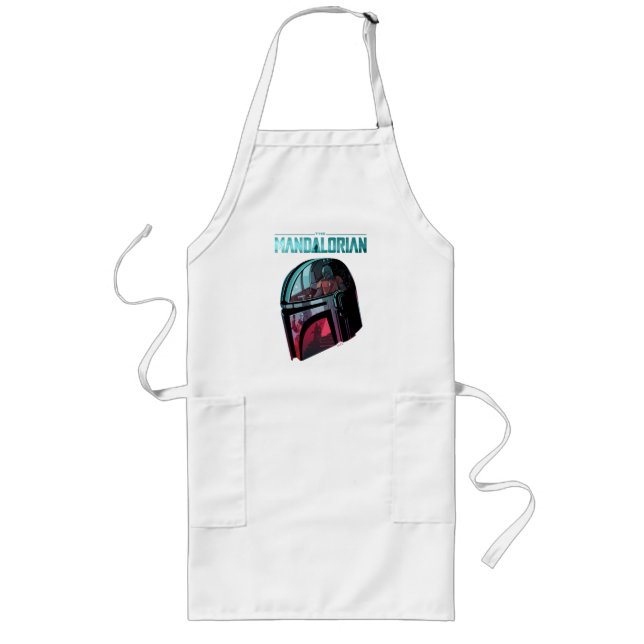 The Mandalorian Helmet Reflections Collage Long Apron (Front)