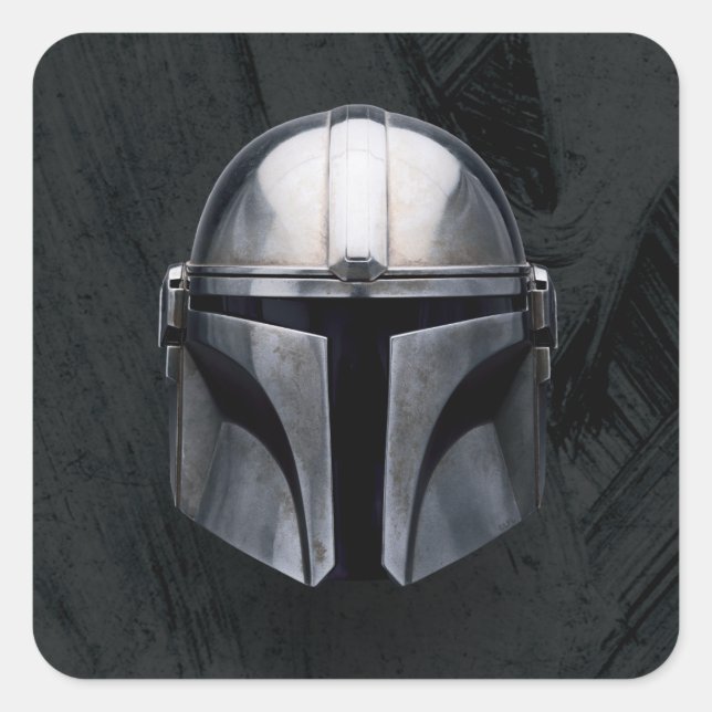 The Mandalorian Helmet Square Sticker (Front)
