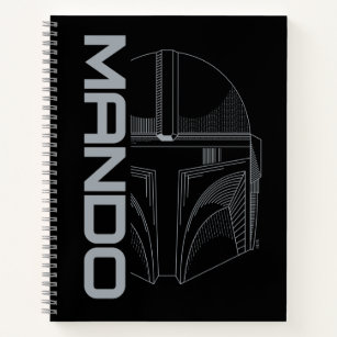 The Mandalorian "Mando" Helmet Line Art Notebook