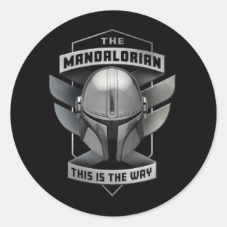 The Mandalorian | This Is The Way Helmet Badge Classic Round Sticker