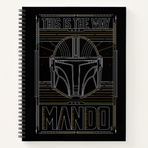 The Mandalorian "This is the Way" Helmet Line Art Notebook