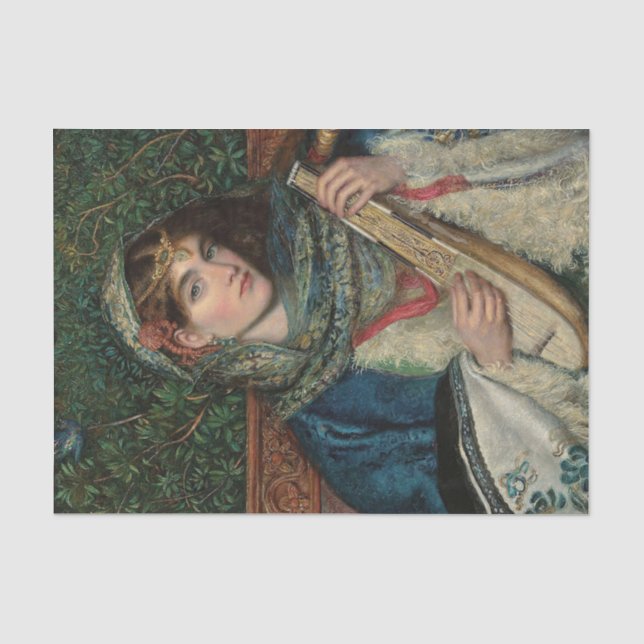 The Mandolin by James Smetham Tissue Paper (Front)