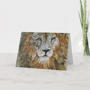 The Mane Event--a lion in all his majesty Card
