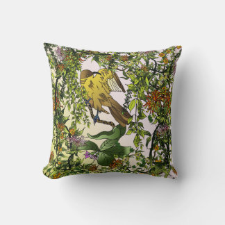 The Mangrove Cuckoo Throw Pillow