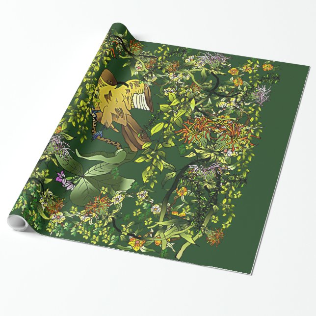 The Mangrove Cuckoo Wrapping Paper (Unrolled)
