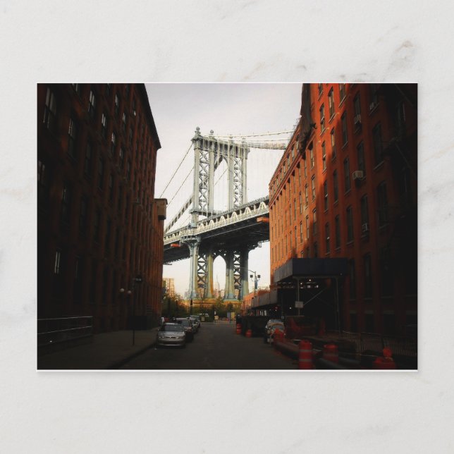 The Manhattan Bridge, A Street View Postcard (Front)