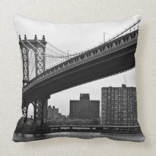 The Manhattan Bridge in New York City Throw Pillow