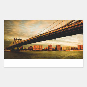 The Manhattan bridge view from Brooklyn side (NYC) Sticker