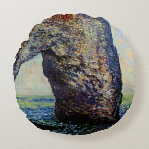 The Manneporte, Etretat, II  Round Pillow