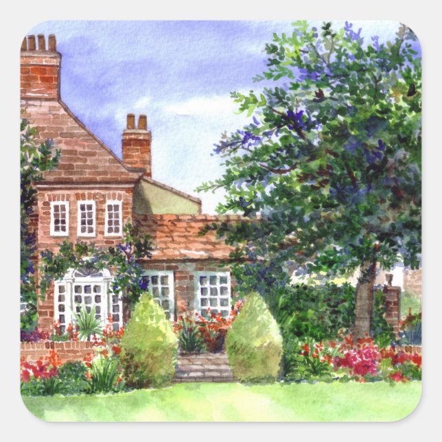 The Manor House, Heslington, York Square Sticker (Front)