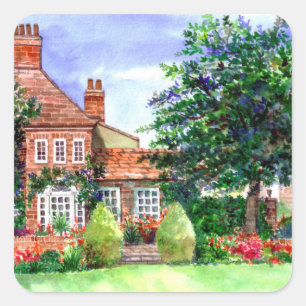 The Manor House, Heslington, York Square Sticker