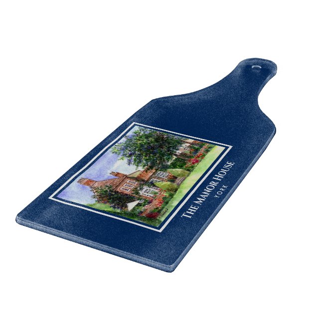 The Manor House York England Country Garden Cutting Board (Corner)