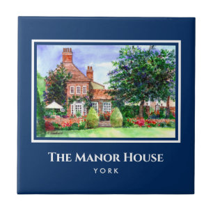 The Manor House York England Country Garden Tile