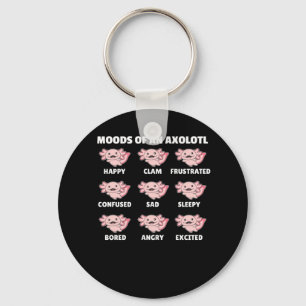 The Many Faces Of An Axolotl Funny Feelings Keychain