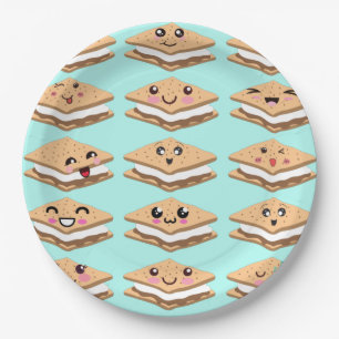 The many faces of s'mores paper plate
