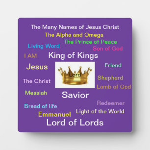 The Many Names of Jesus Plaque