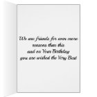 THE MANY REASONS **WE ARE BEST FRIENDS** BIRTHDAY