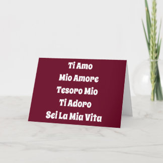 THE MANY WAYS I LOVE YOU *ITALIAN* BIRTHDAY CARD